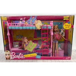 Barbie Sisters Sleeptime Bedroom Set Stacie Doll New NIB Bunk Bed, Accessories
